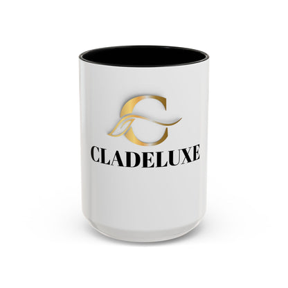 Cladeluxe Logo Accent Coffee Mug – Gold Monogram 11/15oz