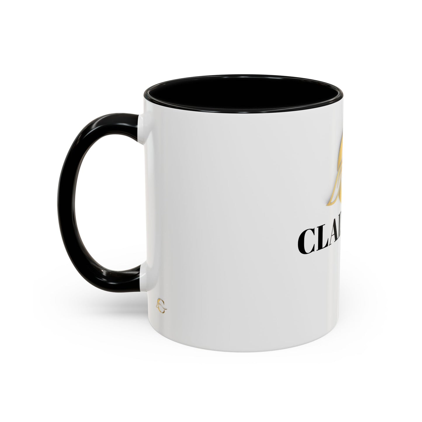 Cladeluxe Logo Accent Coffee Mug – Gold Monogram 11/15oz
