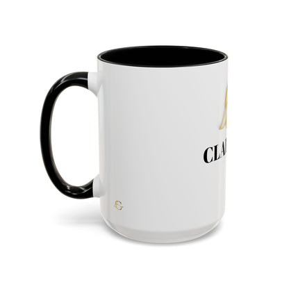 Cladeluxe Logo Accent Coffee Mug – Gold Monogram 11/15oz