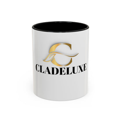 Cladeluxe Logo Accent Coffee Mug – Gold Monogram 11/15oz