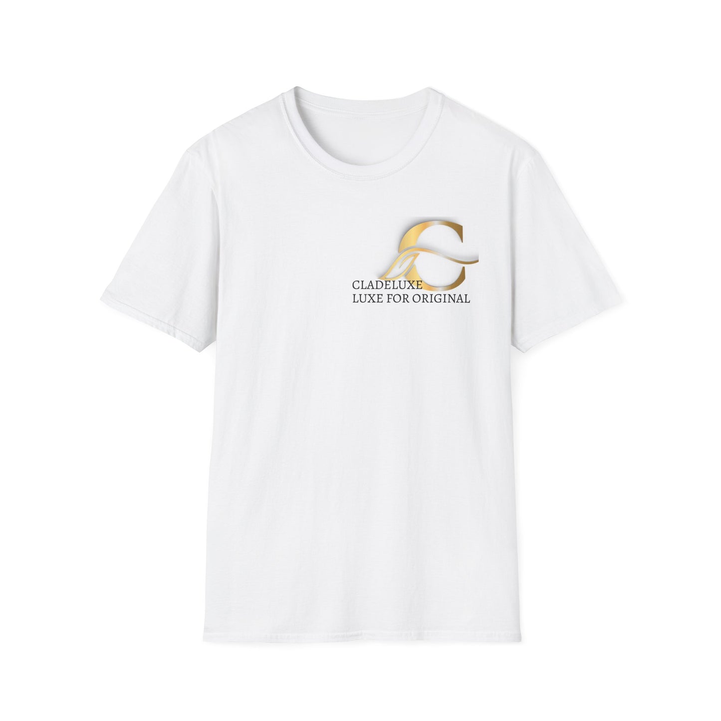 Gold Monogram Logo T-Shirt — “Cladeluxe For Original” Designer Tee