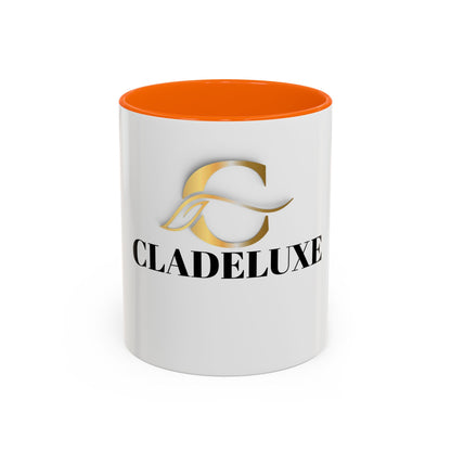Cladeluxe Logo Accent Coffee Mug – Gold Monogram 11/15oz