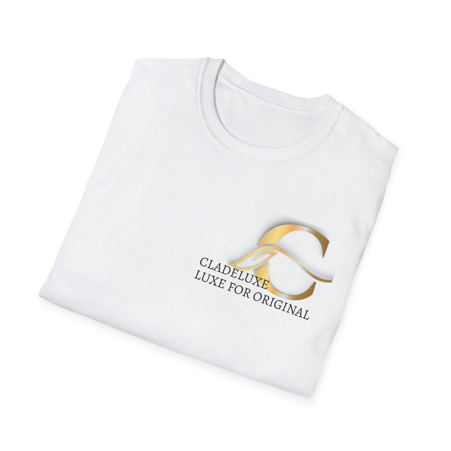 Gold Monogram Logo T-Shirt — “Cladeluxe For Original” Designer Tee