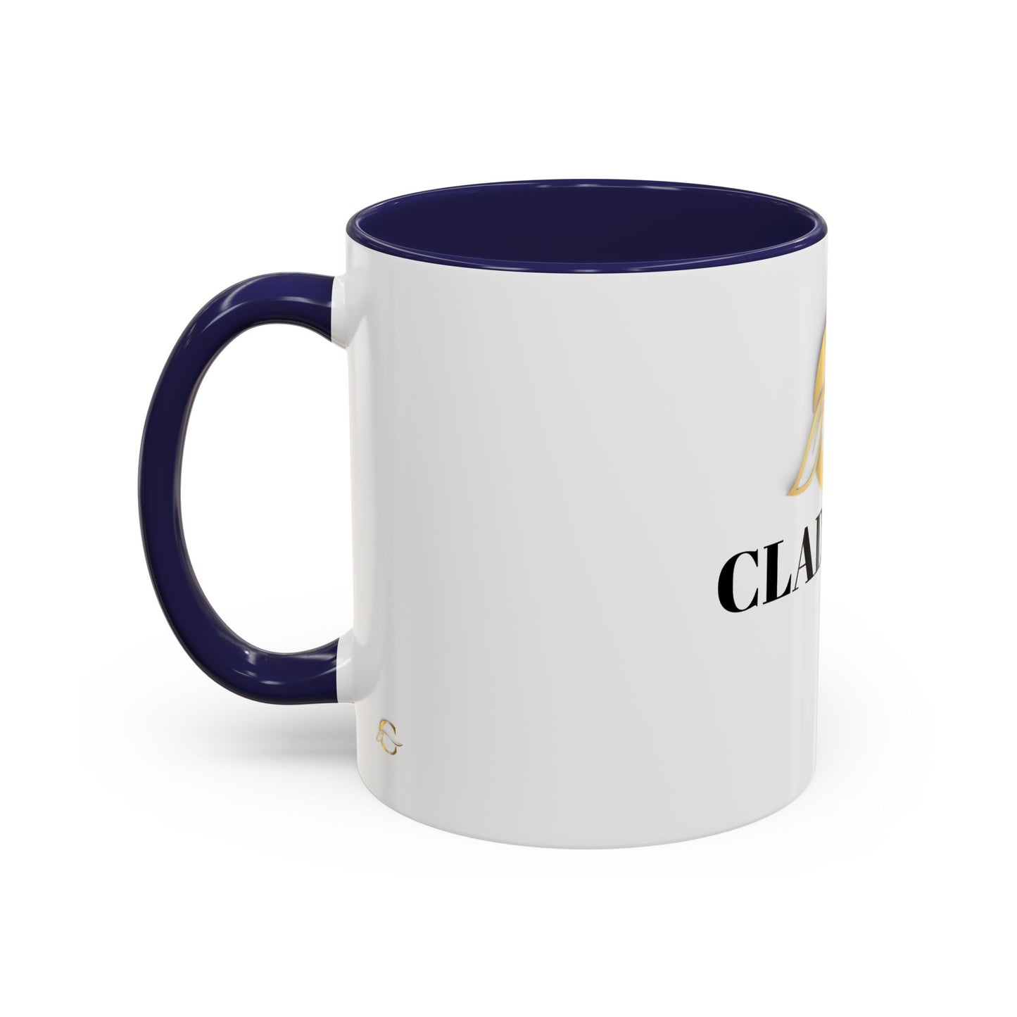 Cladeluxe Logo Accent Coffee Mug – Gold Monogram 11/15oz